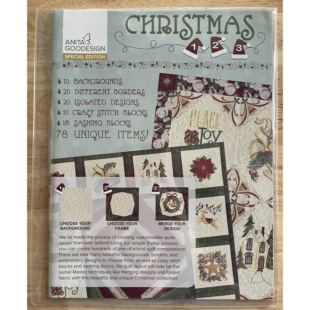 Christmas 1,2,3 - Anita Goodesign Special Edition Embroidery Design CD &‎ Book